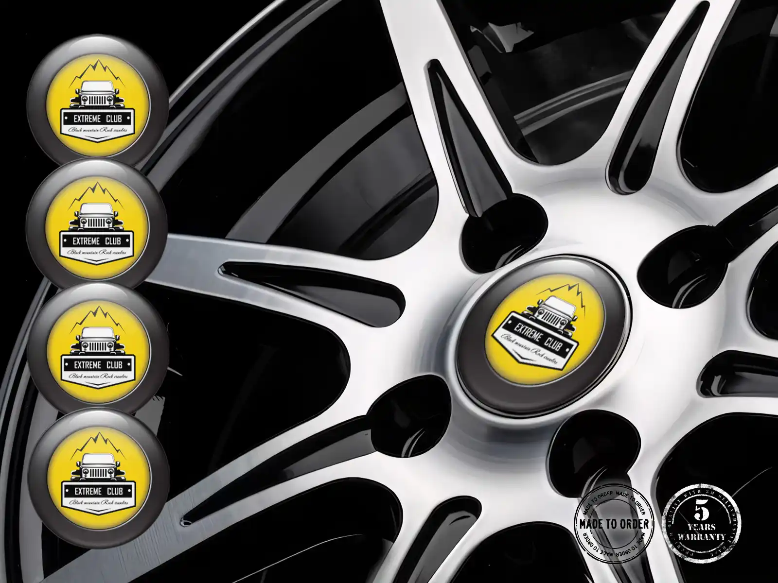 Dome Decals Style Custom Wheel Badges
